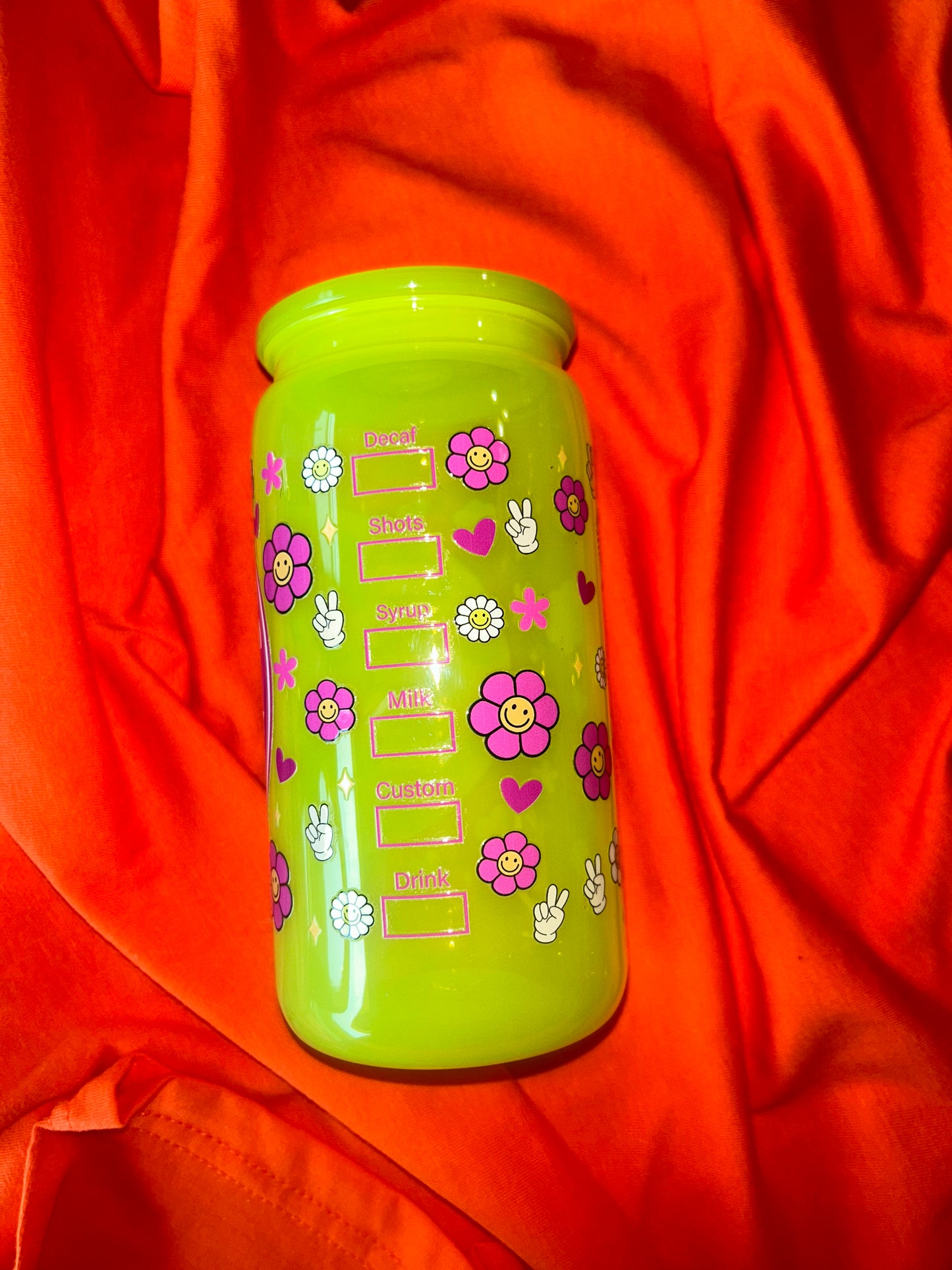Mouse Girl Neon Yellow 16oz Acrylic Tumbler