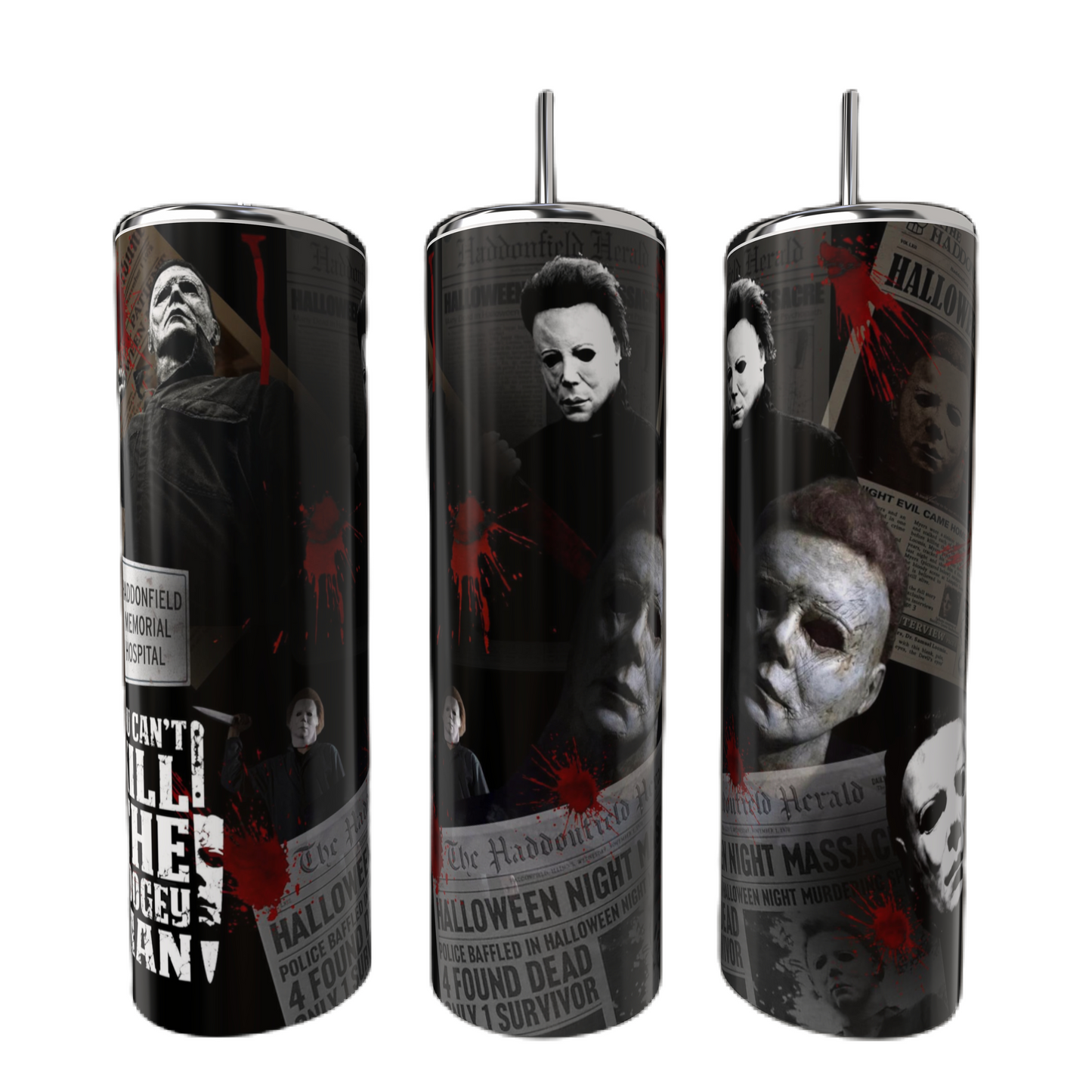 Michael Myers Tumbler With REMOVABLE 3D Head Tumbler Sleeve