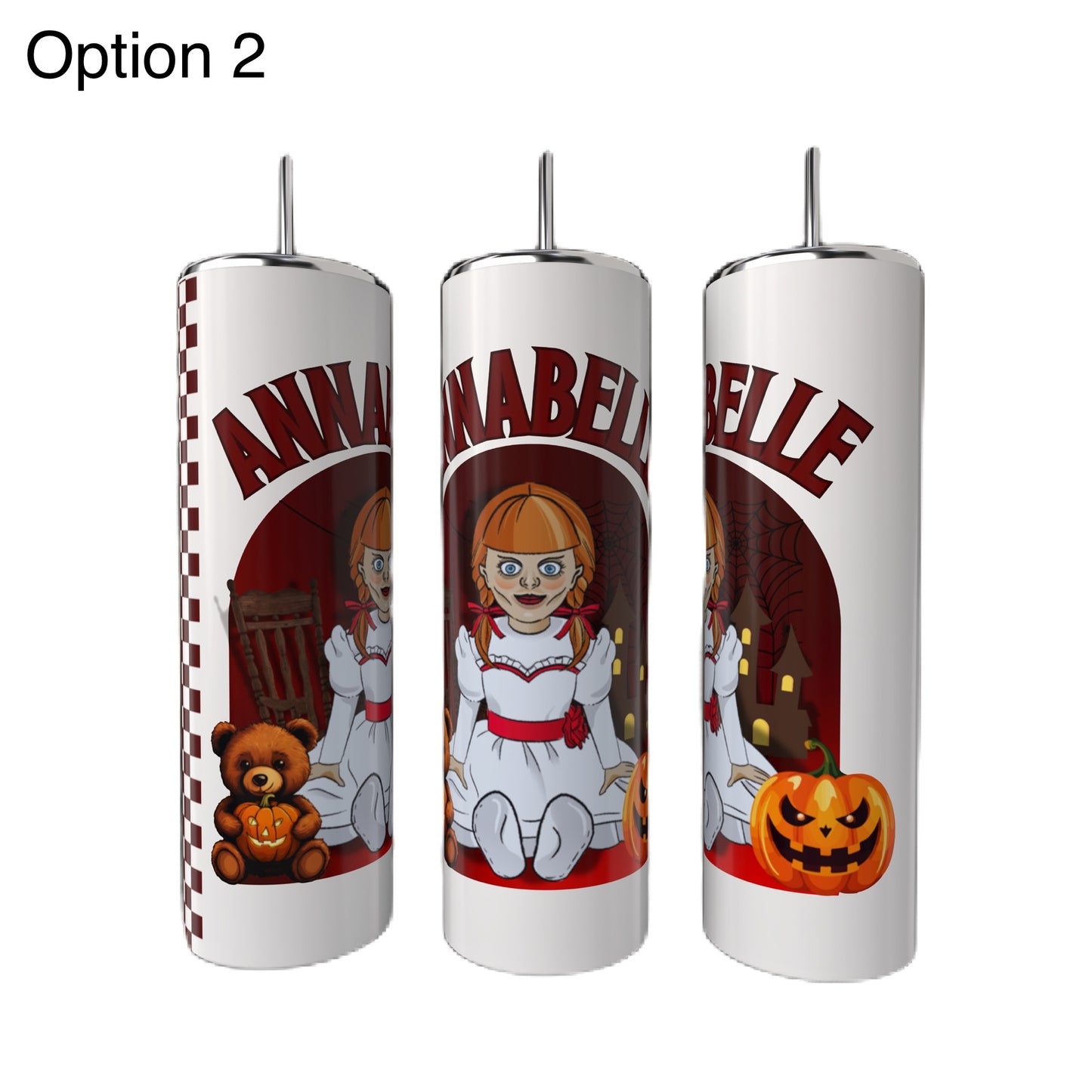 Annabelle Doll Head Tumbler With REMOVABLE Sleeve