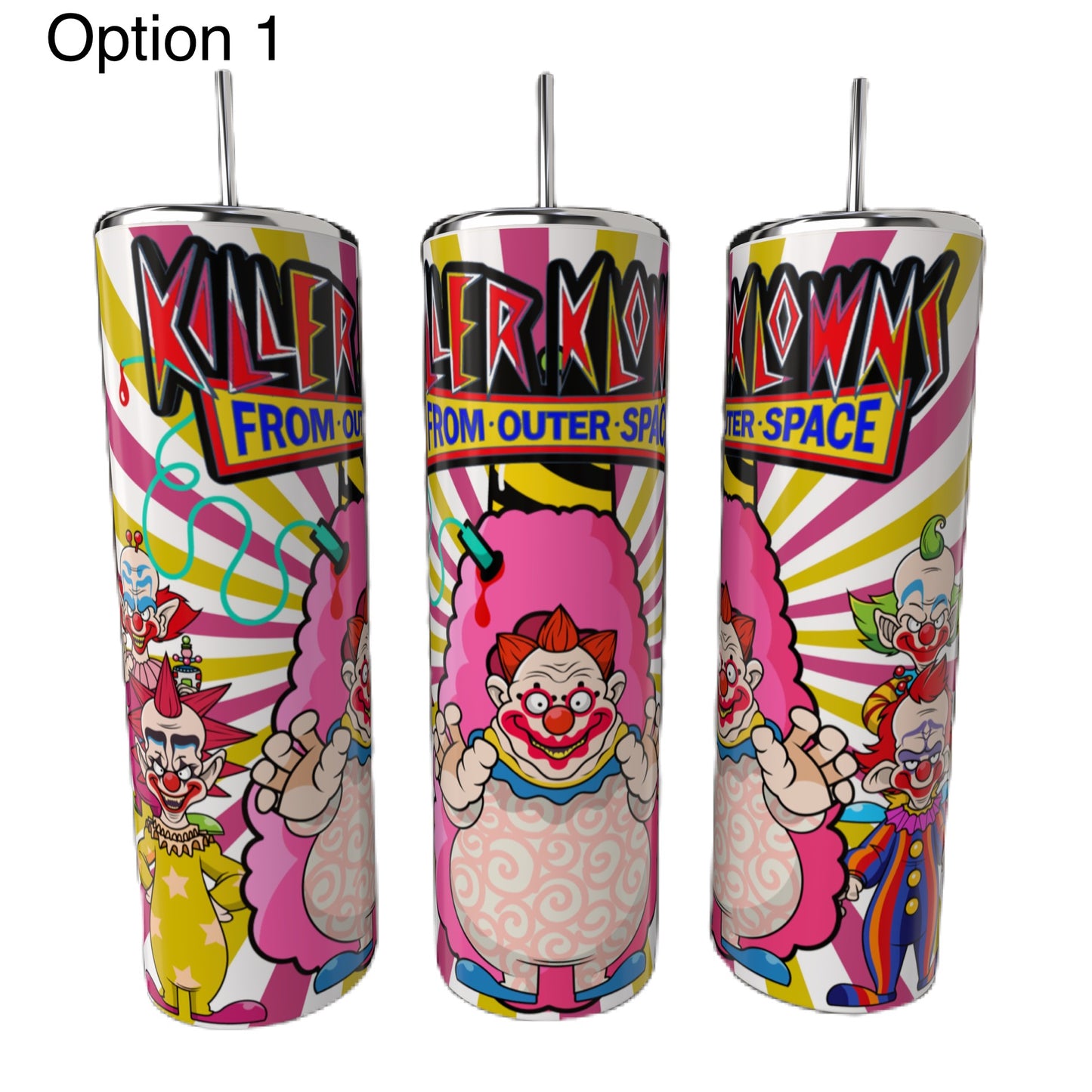 Killer Clowns Tumbler With REMOVABLE 3D Tumbler Sleeve Head