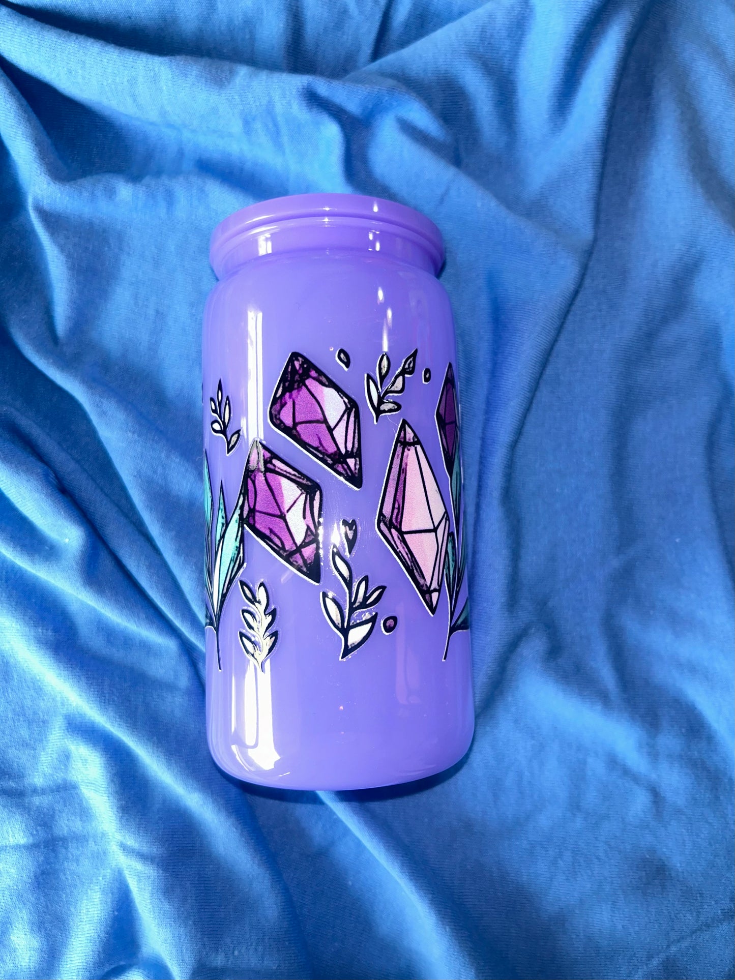 Spooky Crystals Purple 16oz Acrylic Tumbler
