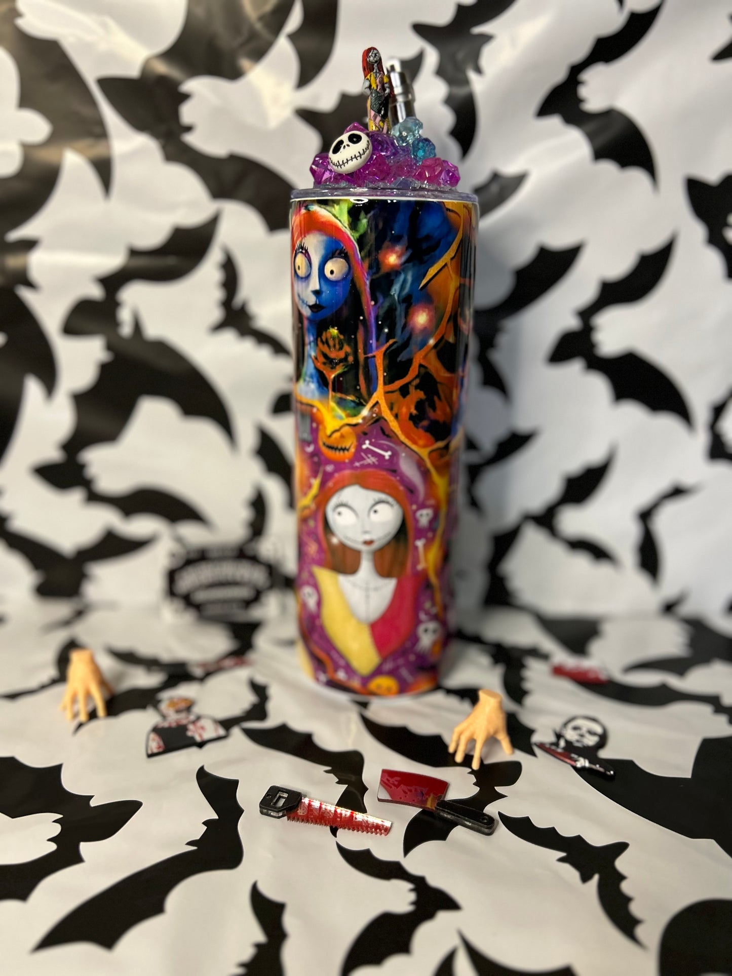 Nightmare Before Xmas Jack & Sally Tumbler With Matching Light Up Lid