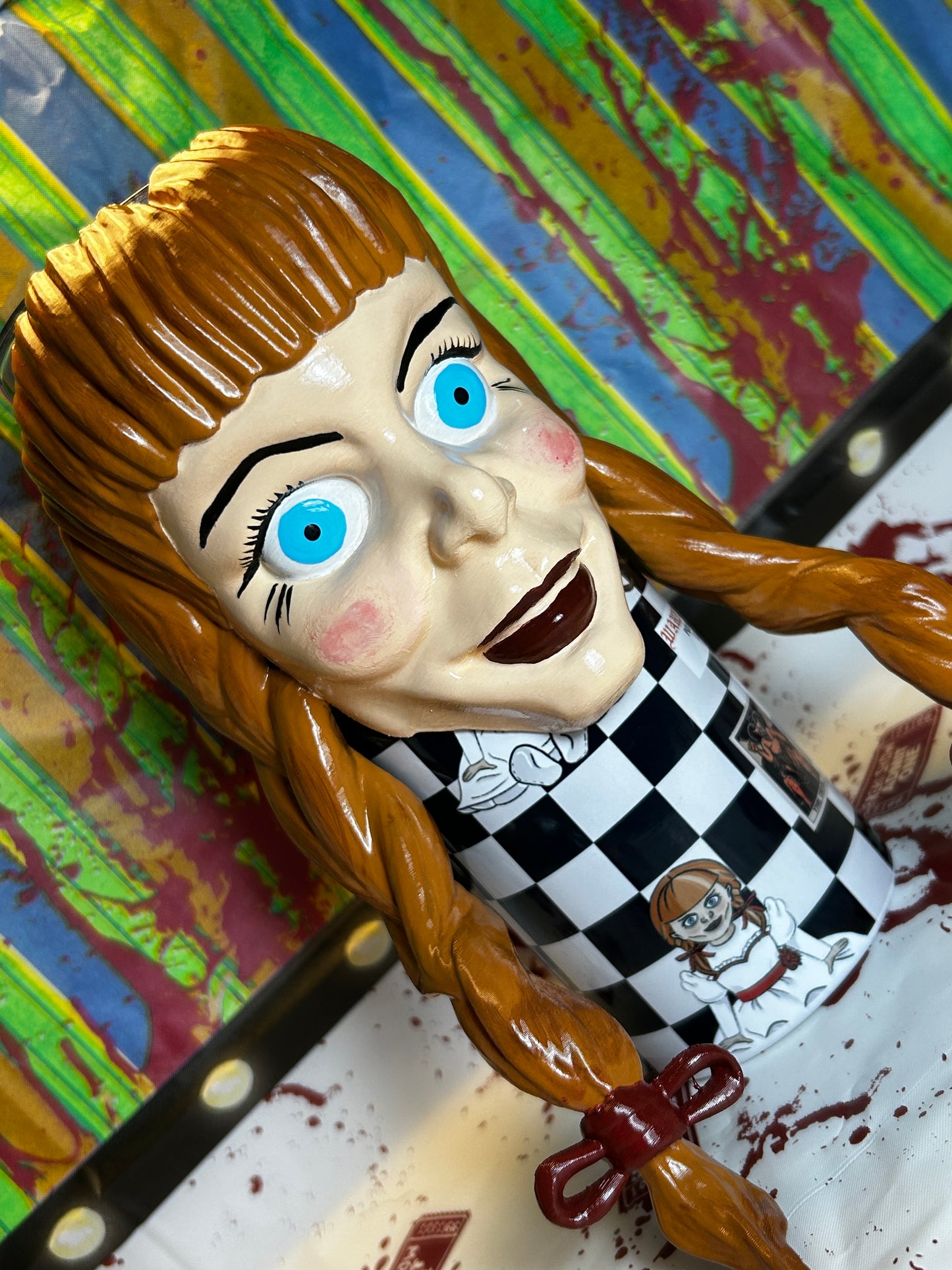 Annabelle Doll Head Tumbler With REMOVABLE Sleeve