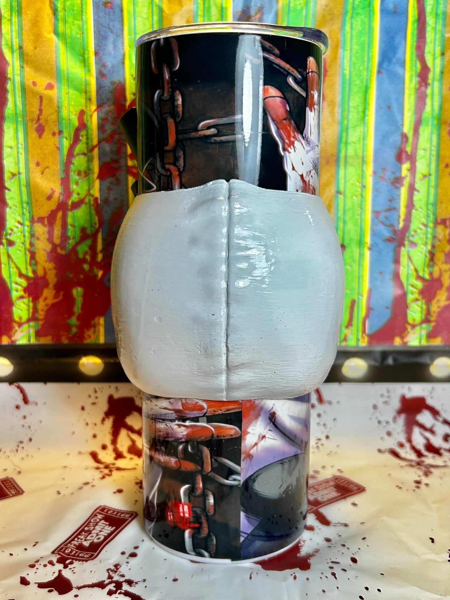 Art The Clown Tumbler With REMOVABLE 3D Head Tumbler Sleeve