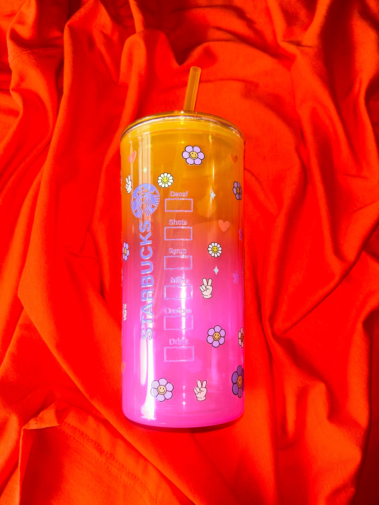 Daisy Pink & Yellow 21oz Tumbler