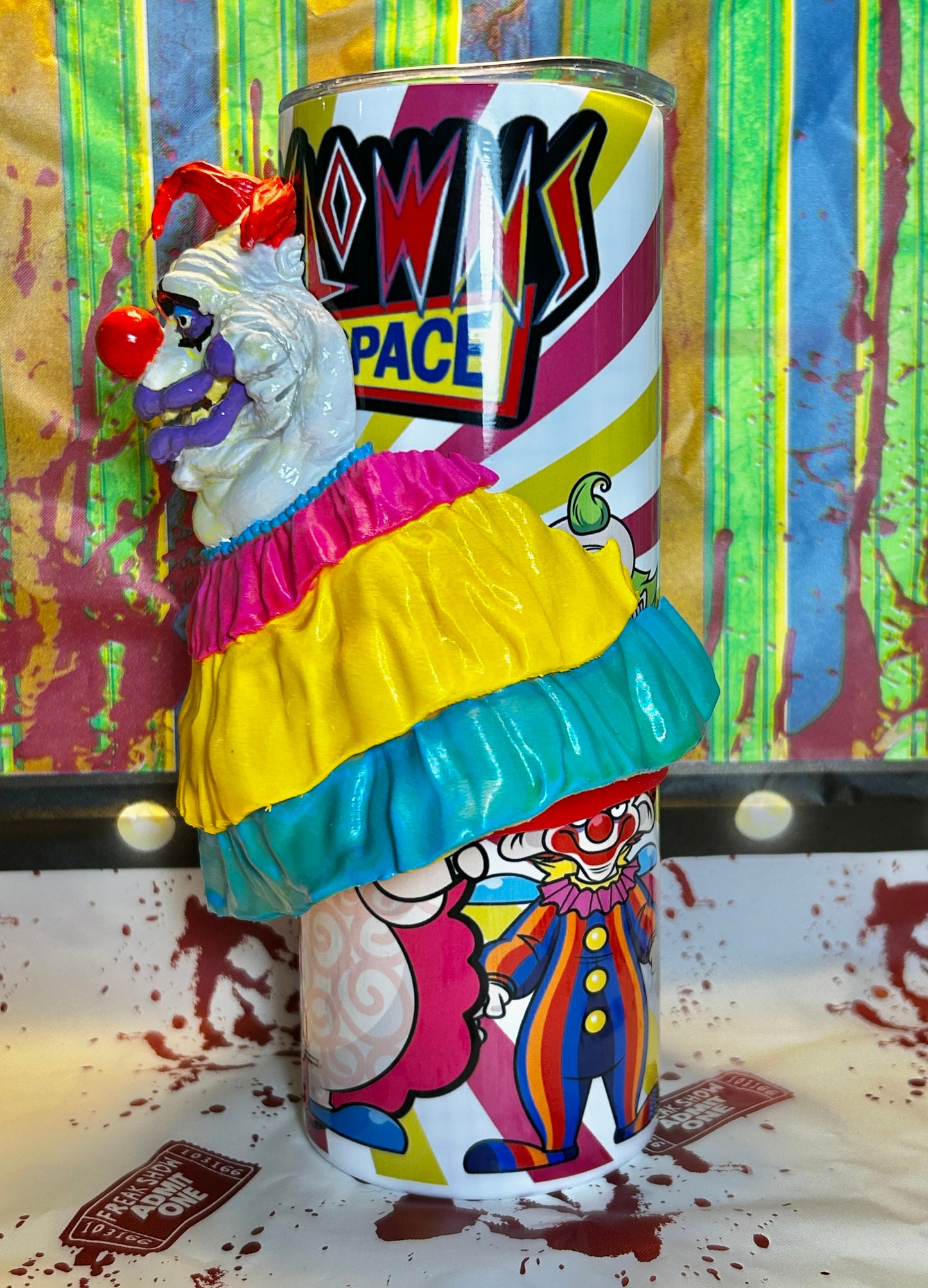 Killer Clowns Tumbler With REMOVABLE 3D Tumbler Sleeve Head