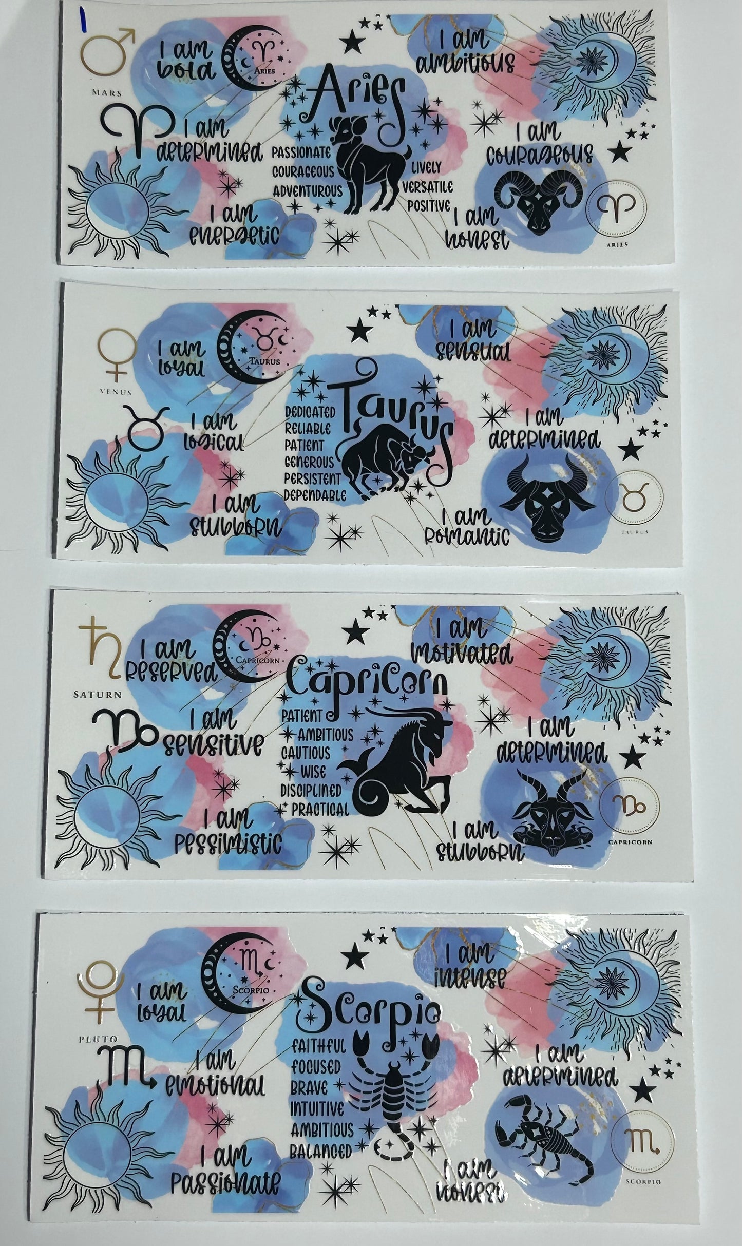 Zodiac Sign Tumbler Wrap ( Build Your Own Tumbler