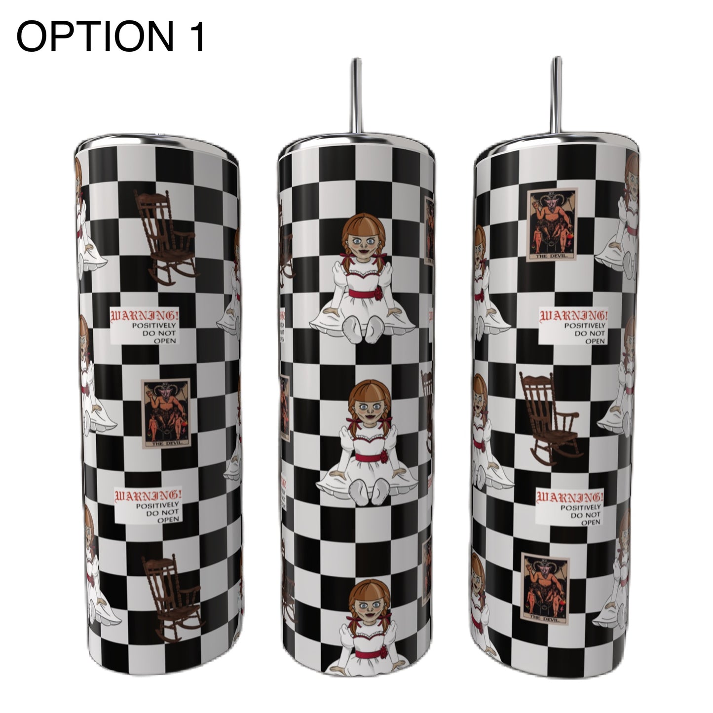 Annabelle Doll Head Tumbler With REMOVABLE Sleeve