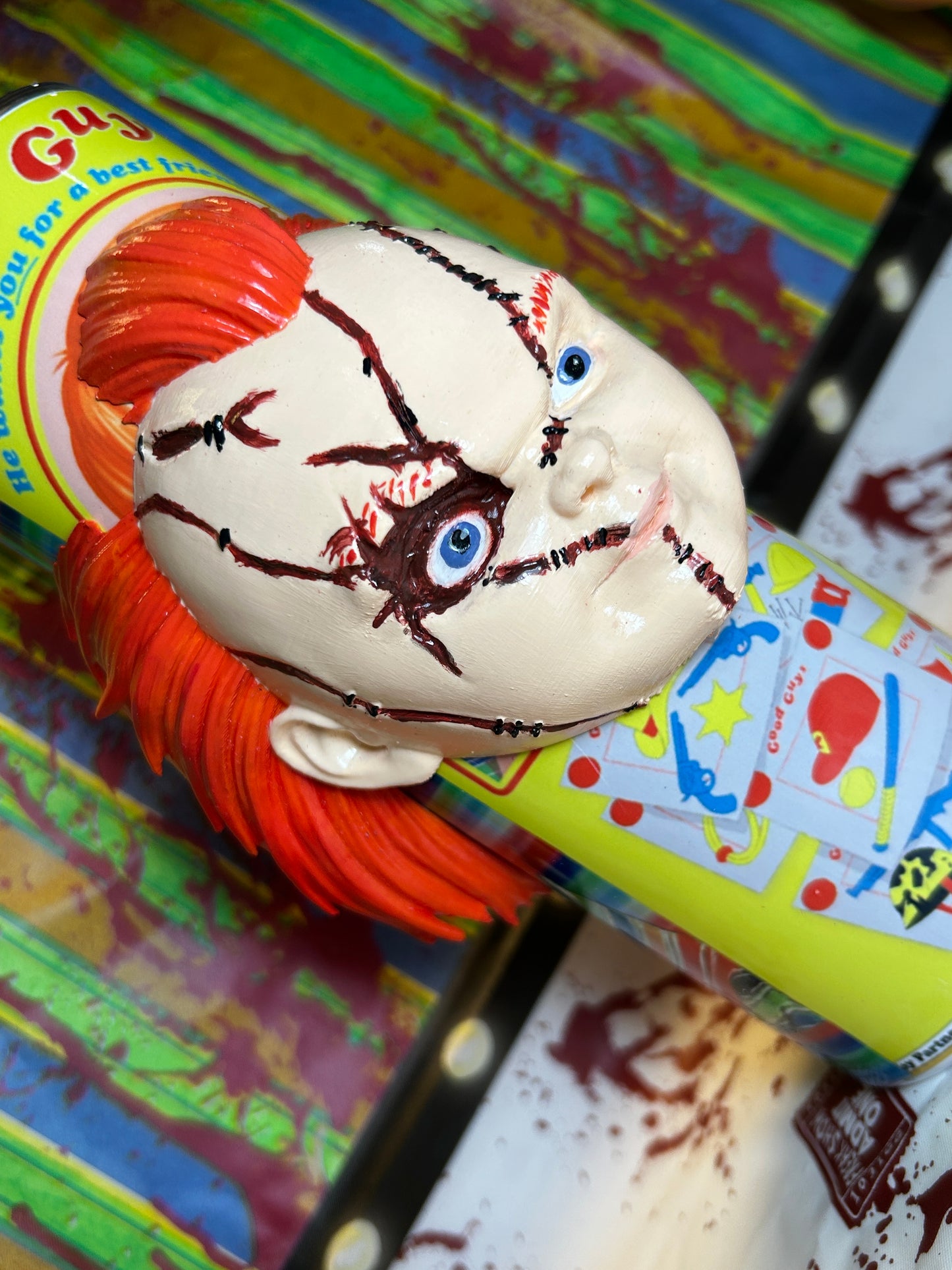 Chucky Doll Tumbler With REMOVABLE 3D Head Tumbler Sleeve