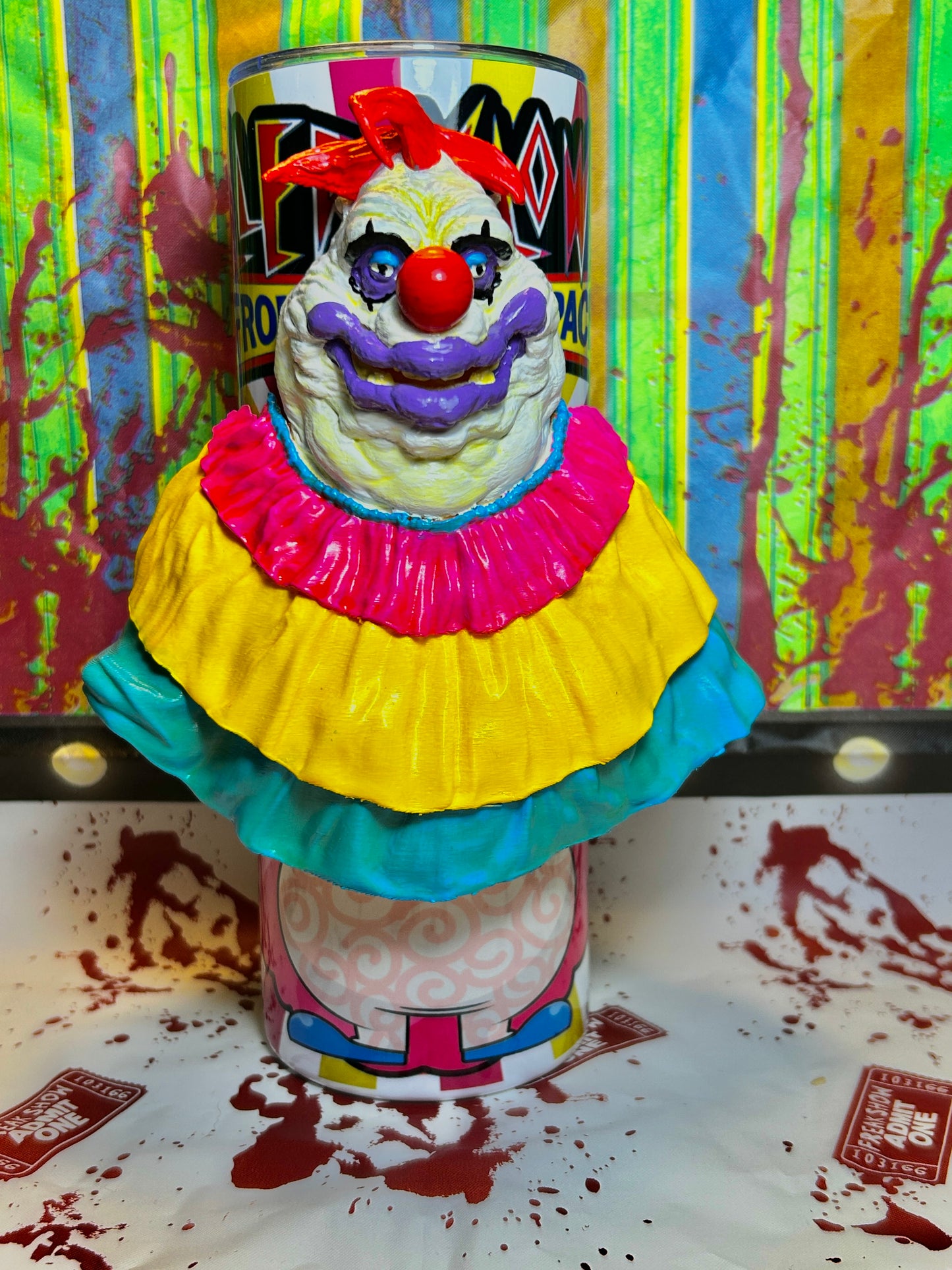 Killer Clowns Tumbler With REMOVABLE 3D Tumbler Sleeve Head