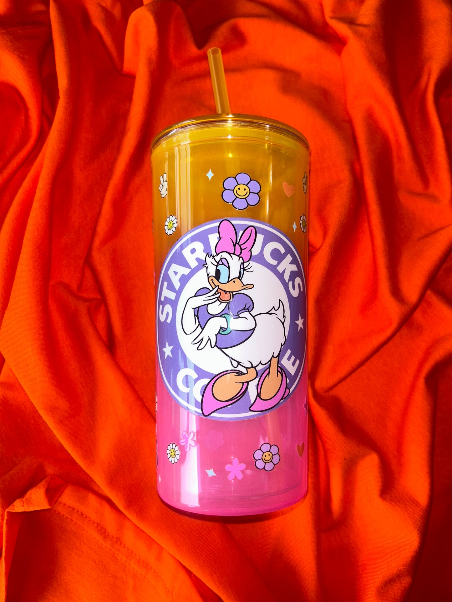 Daisy Pink & Yellow 21oz Tumbler