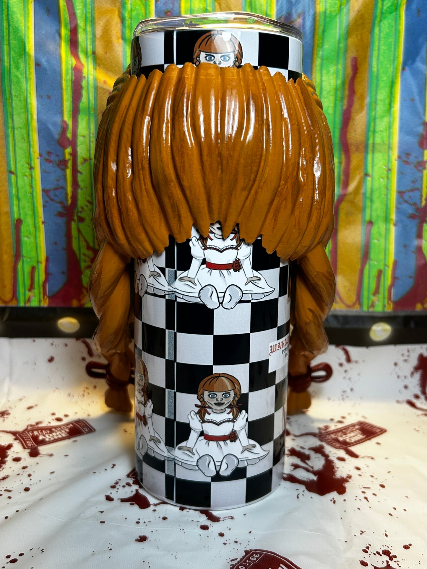 Annabelle Doll Head Tumbler With REMOVABLE Sleeve