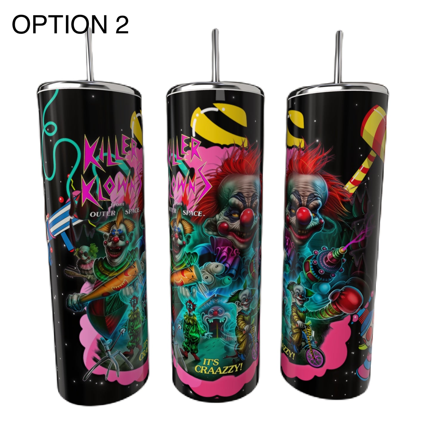 Killer Clowns Tumbler With REMOVABLE 3D Tumbler Sleeve Head