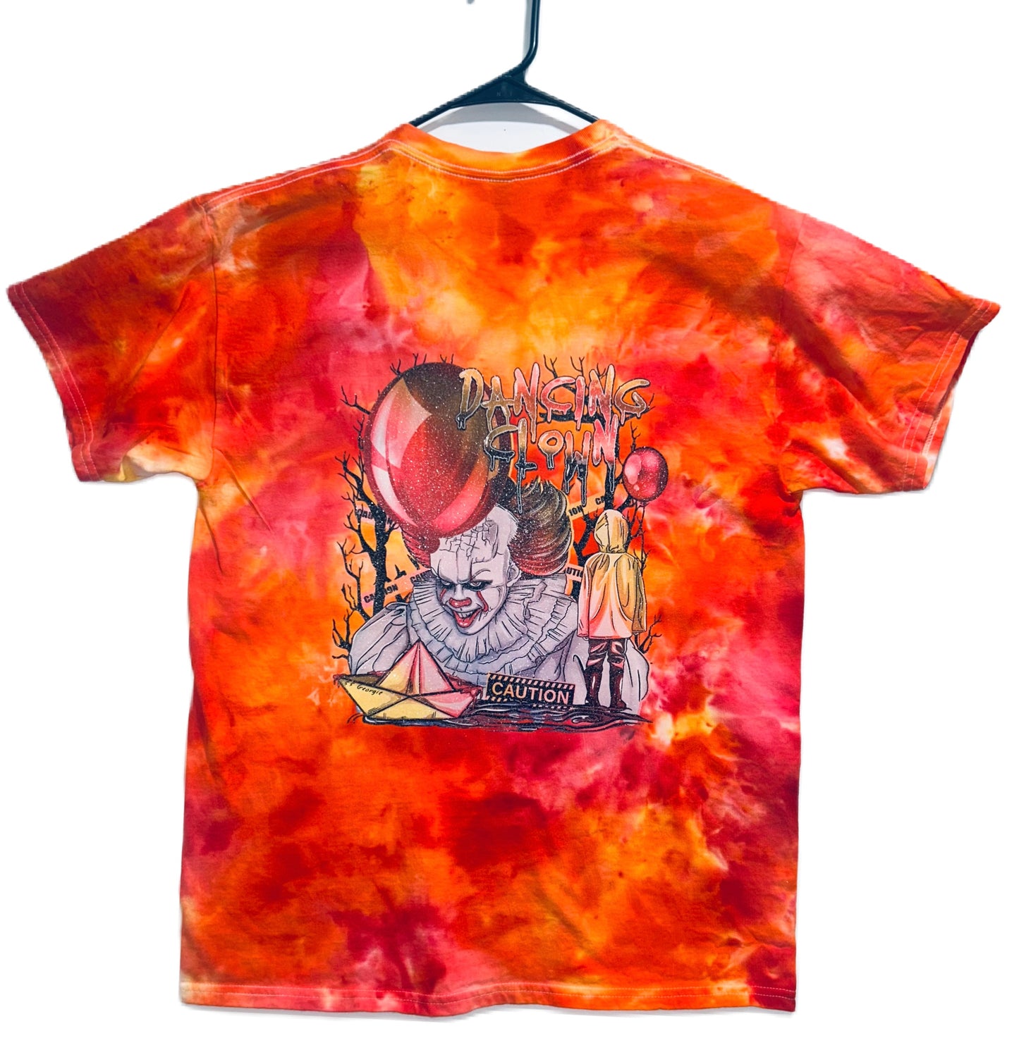 Pennywise The Dancing Clown Tie Dye T-Shirt or Crewneck Sweater With Option Of Glittered Design