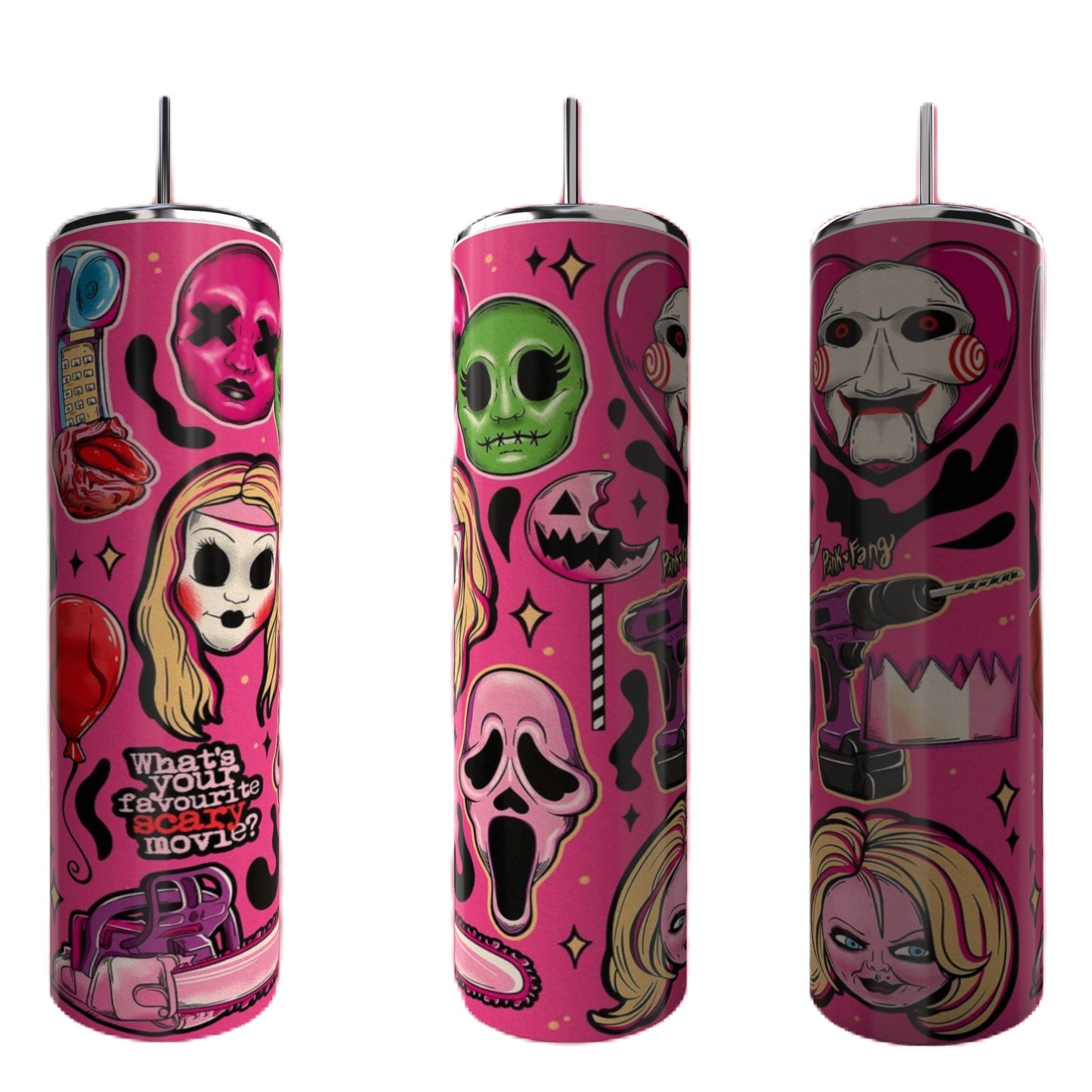 Horror Characters Pink 20oz Tumbler