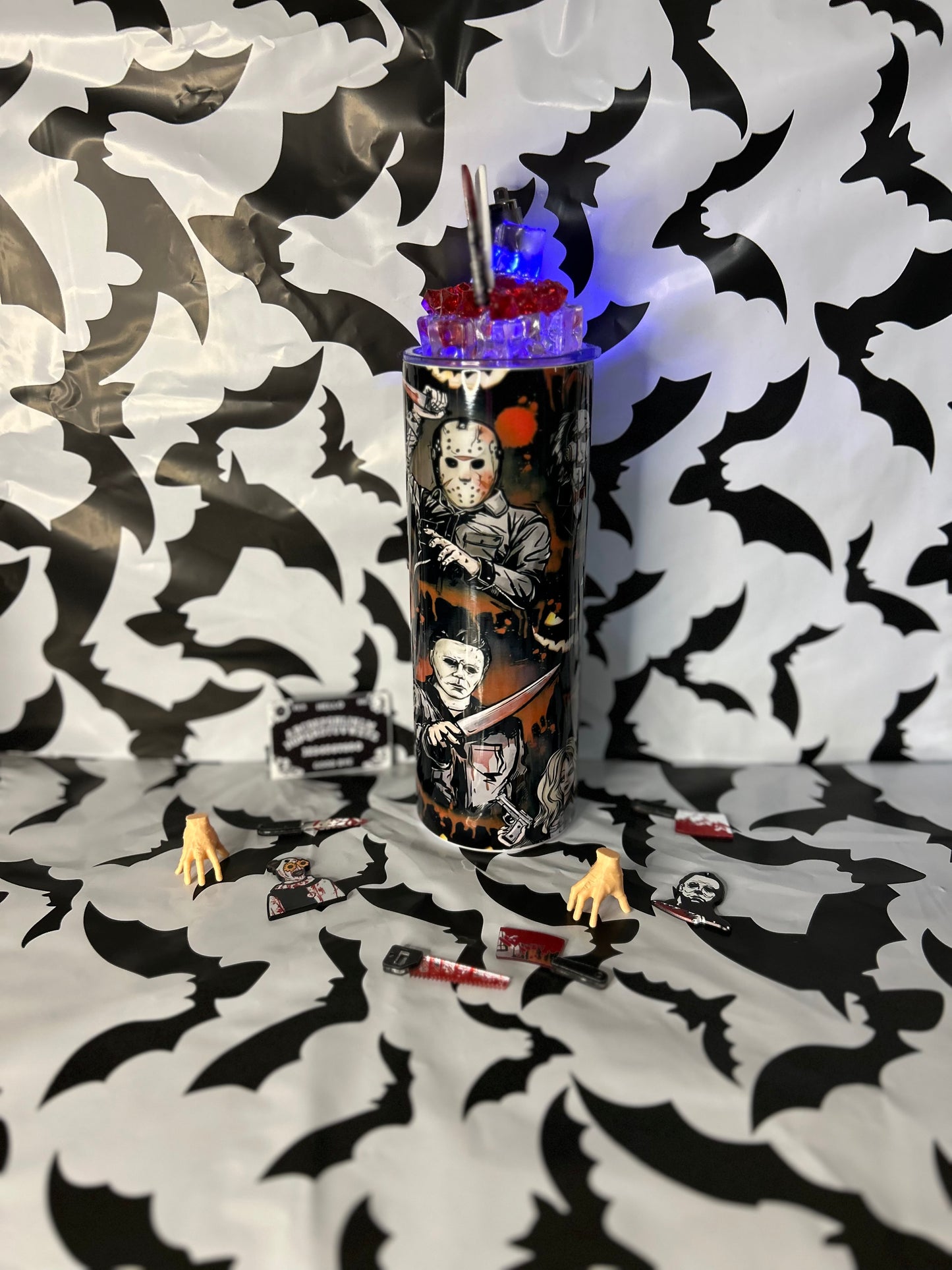 Horror Characters 20oz Tumbler With Matching Light Up Lid
