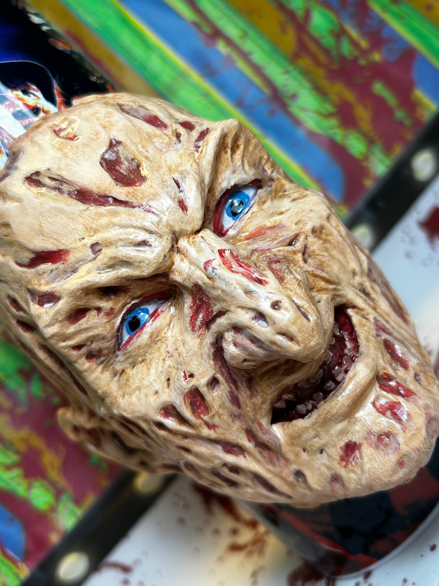 Freddy Krueger Tumbler With REMOVABLE 3d Head Tumbler Sleeve