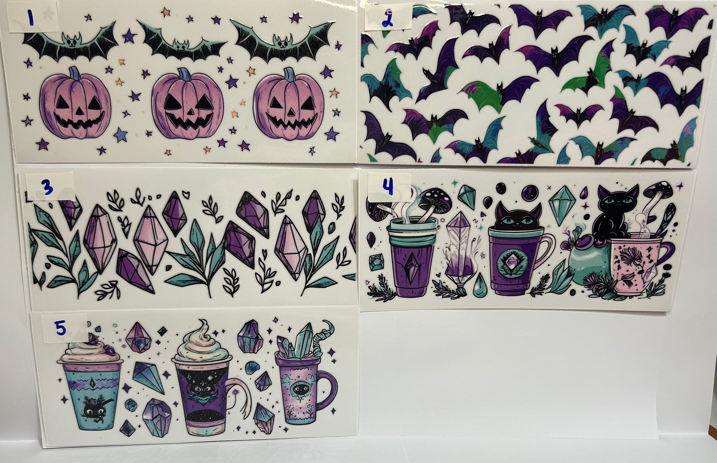 Purple Bats & Crystals Tumbler Wrap ( Build Your Own Tumbler )
