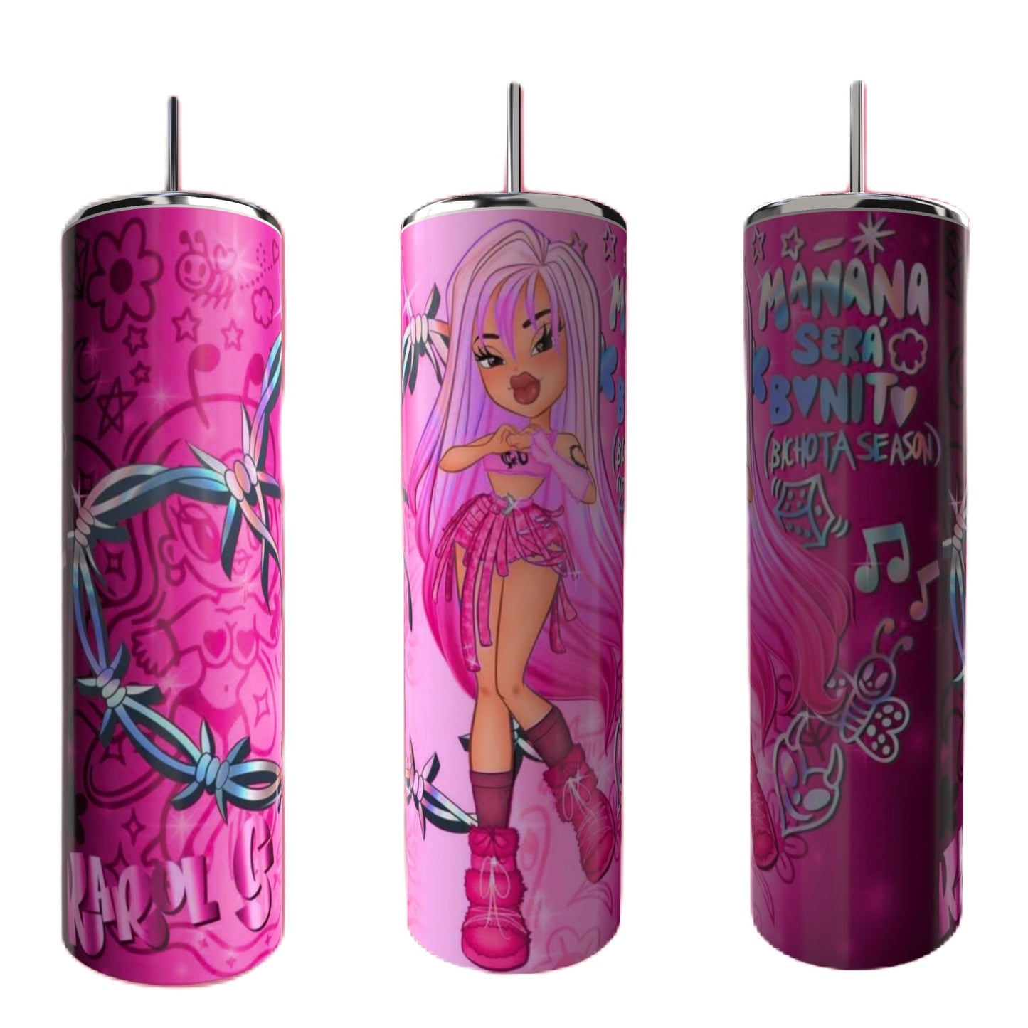 Karol G Brats Doll Pink 20oz Tumbler