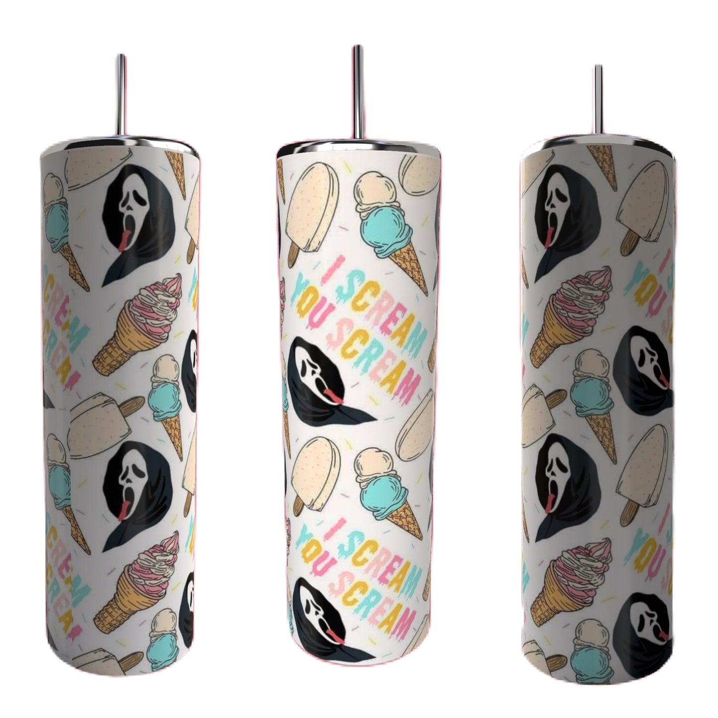 Ghost Face I Scream You Scream 20oz Tumbler