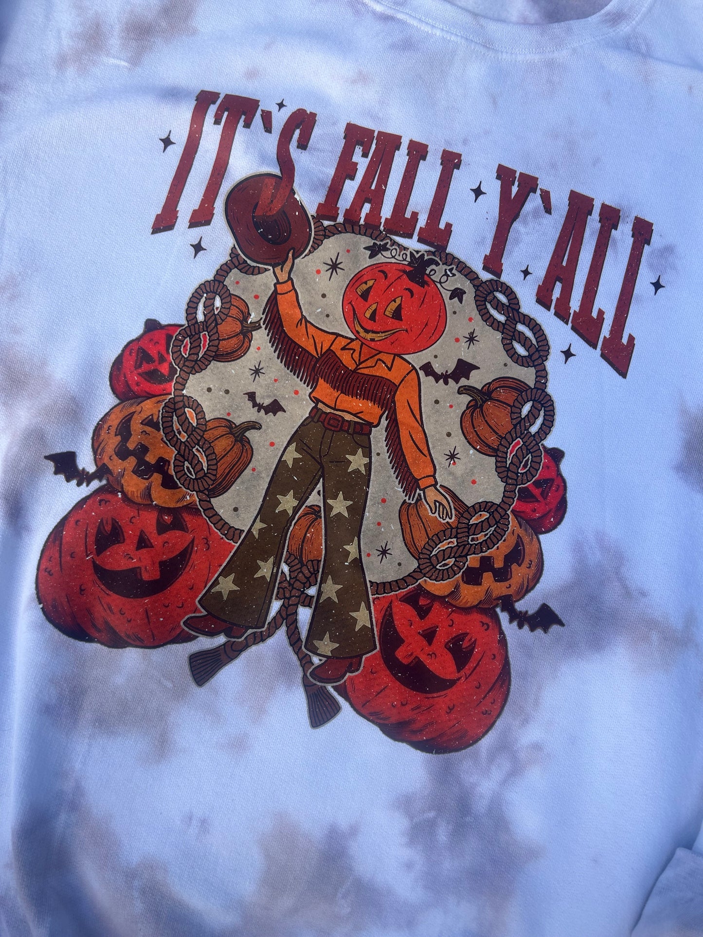 Nostalgic Happy Fall Y’all Tie-Dye –T-Shirt Or Crewneck Sweater