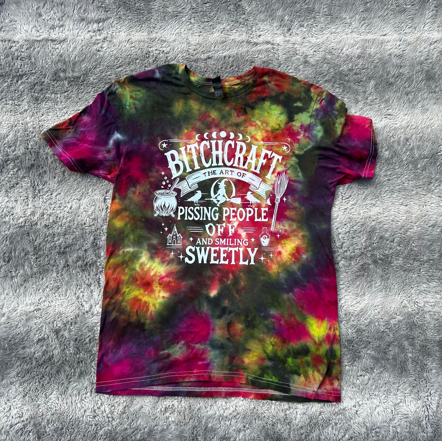 B*tchcraft WitchCraft Tie Dye T-Shirt Or Crewneck Sweater