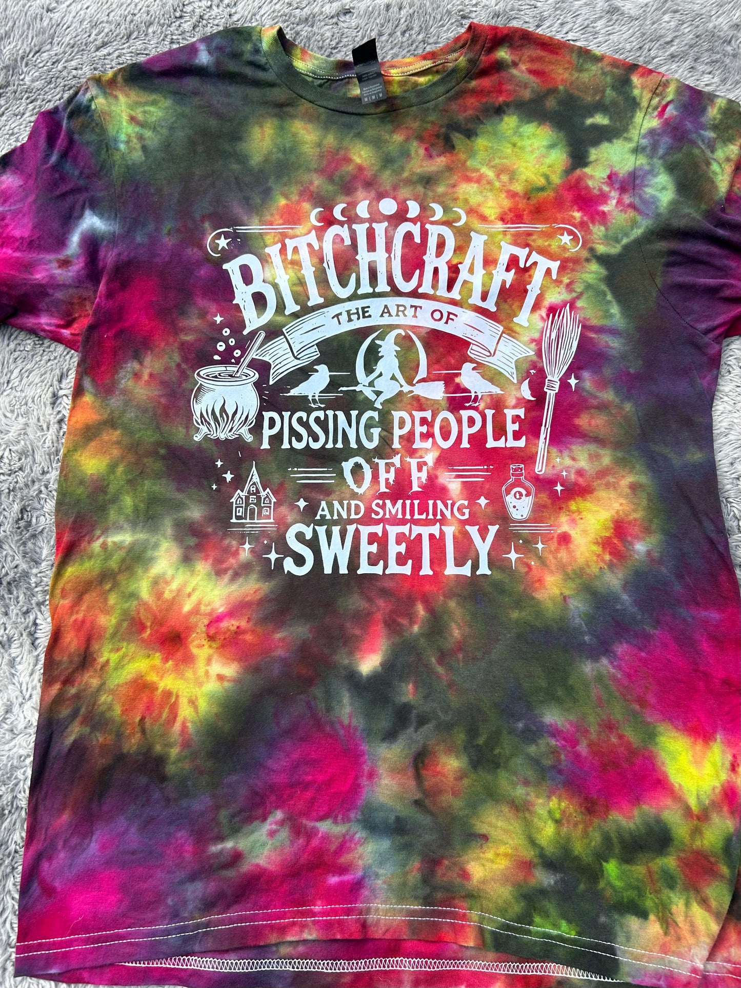 B*tchcraft WitchCraft Tie Dye T-Shirt Or Crewneck Sweater