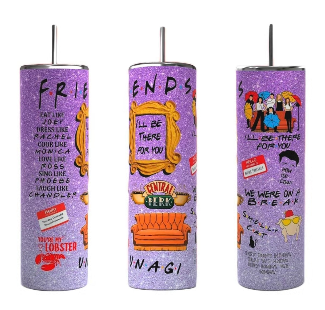 Friends The Show Purple Tumbler