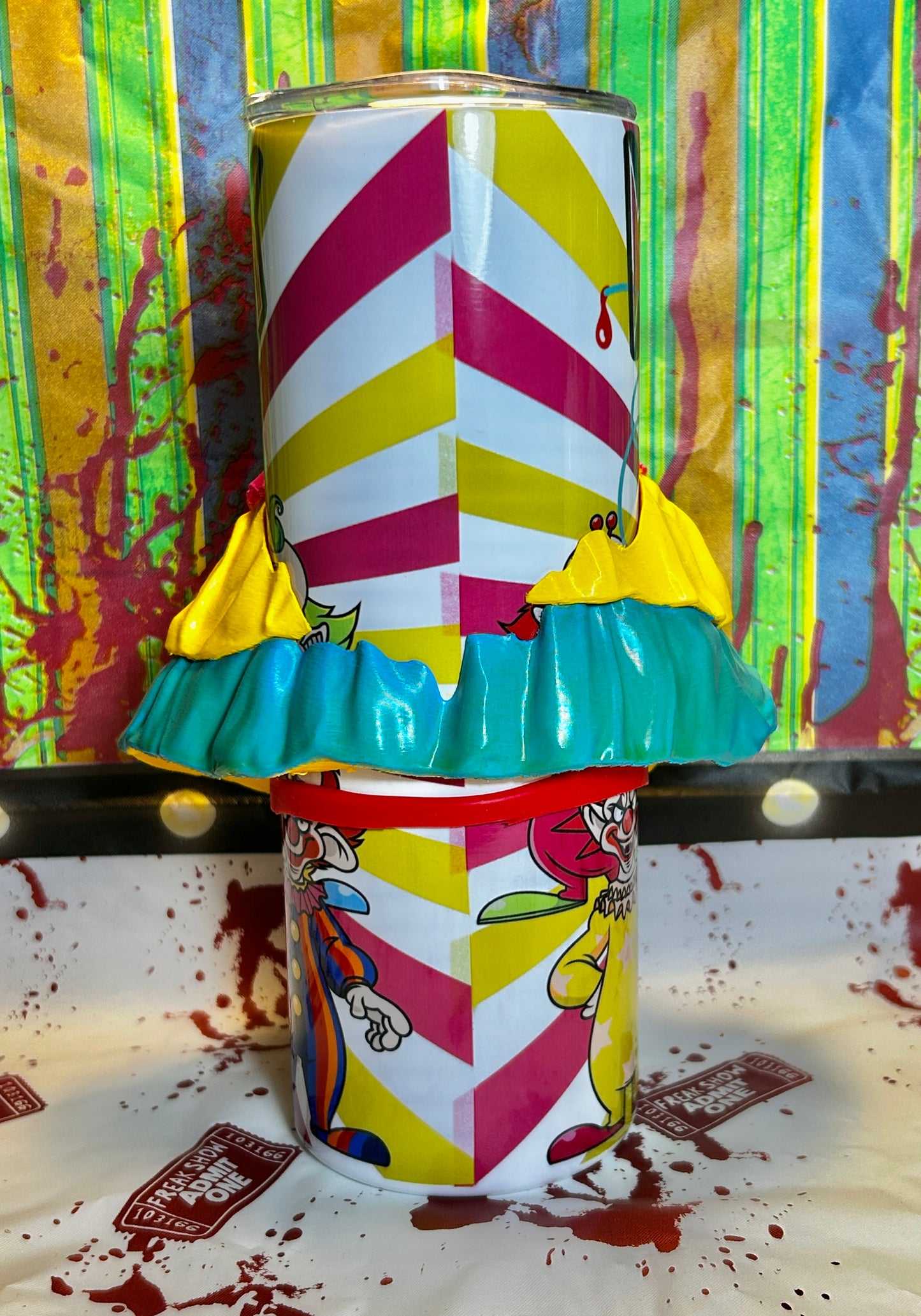 Killer Clowns Tumbler With REMOVABLE 3D Tumbler Sleeve Head