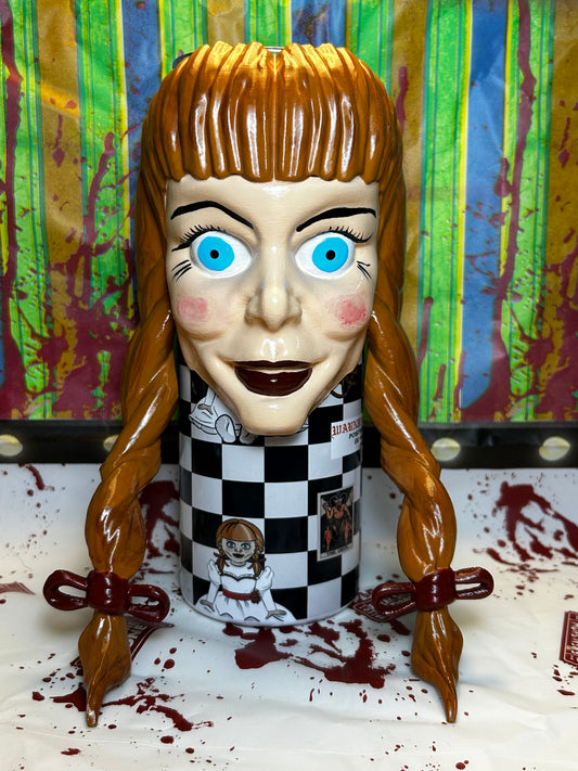 Annabelle Doll Head Tumbler With REMOVABLE Sleeve
