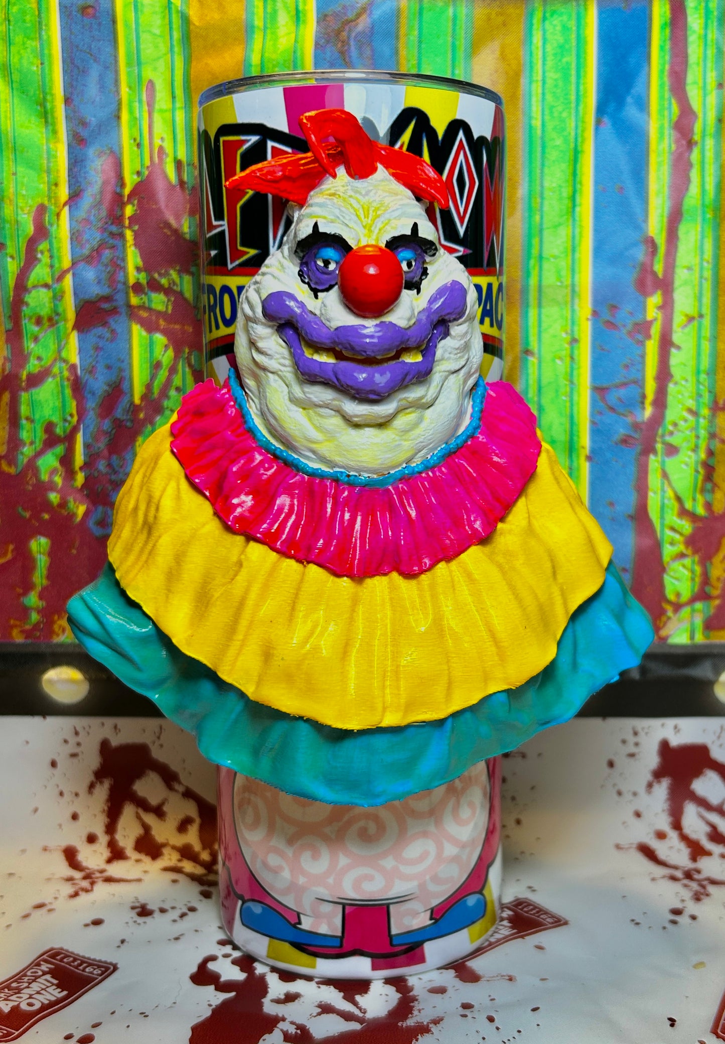 Killer Clowns Tumbler With REMOVABLE 3D Tumbler Sleeve Head