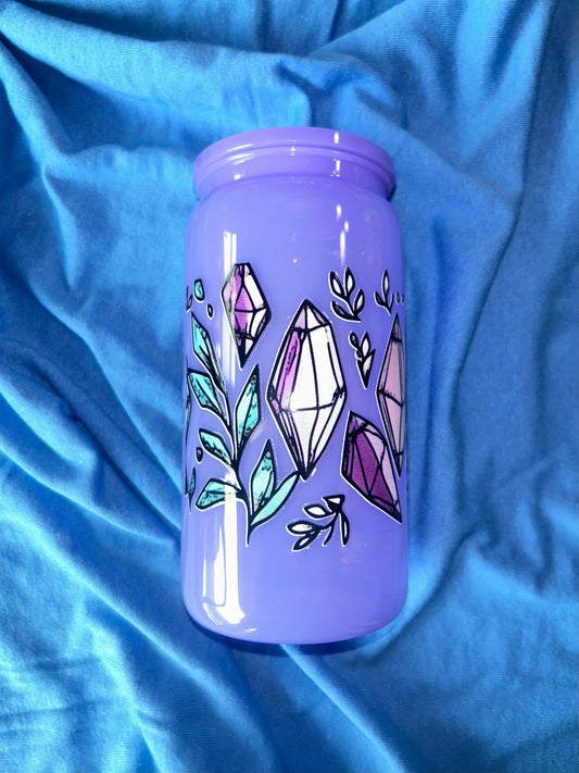 Spooky Crystals Purple 16oz Acrylic Tumbler