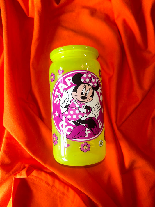 Mouse Girl Neon Yellow 16oz Acrylic Tumbler