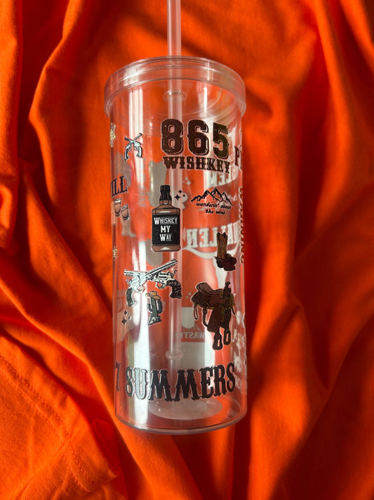 Wallen Country Clear Plastic 20oz Tumbler
