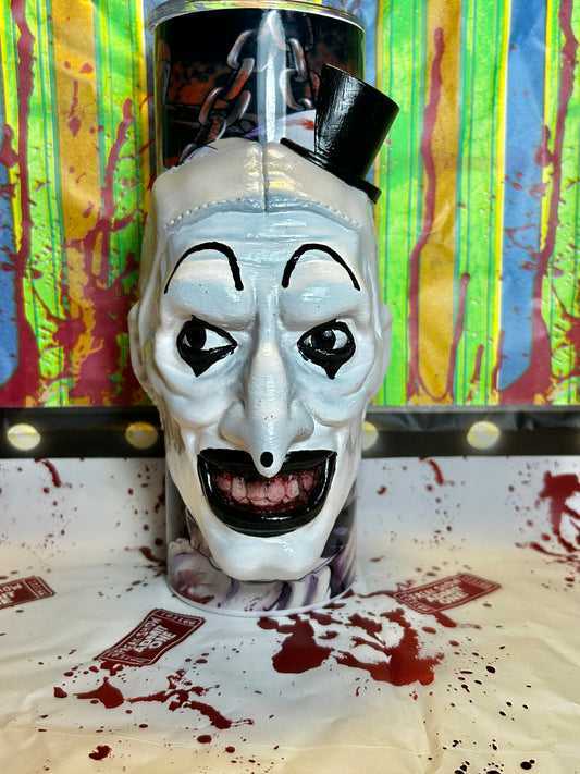 Art The Clown Tumbler With REMOVABLE 3D Head Tumbler Sleeve