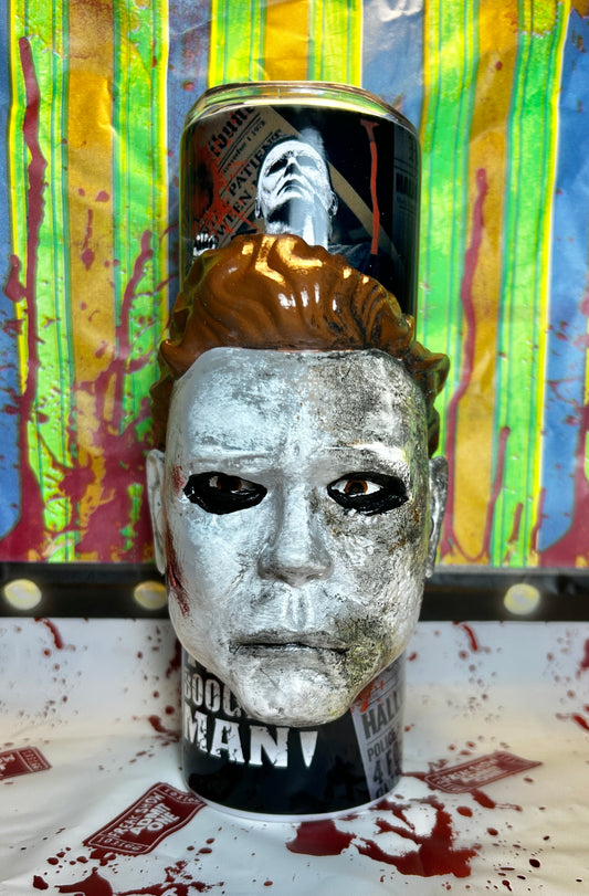 Michael Myers Tumbler With REMOVABLE 3D Head Tumbler Sleeve
