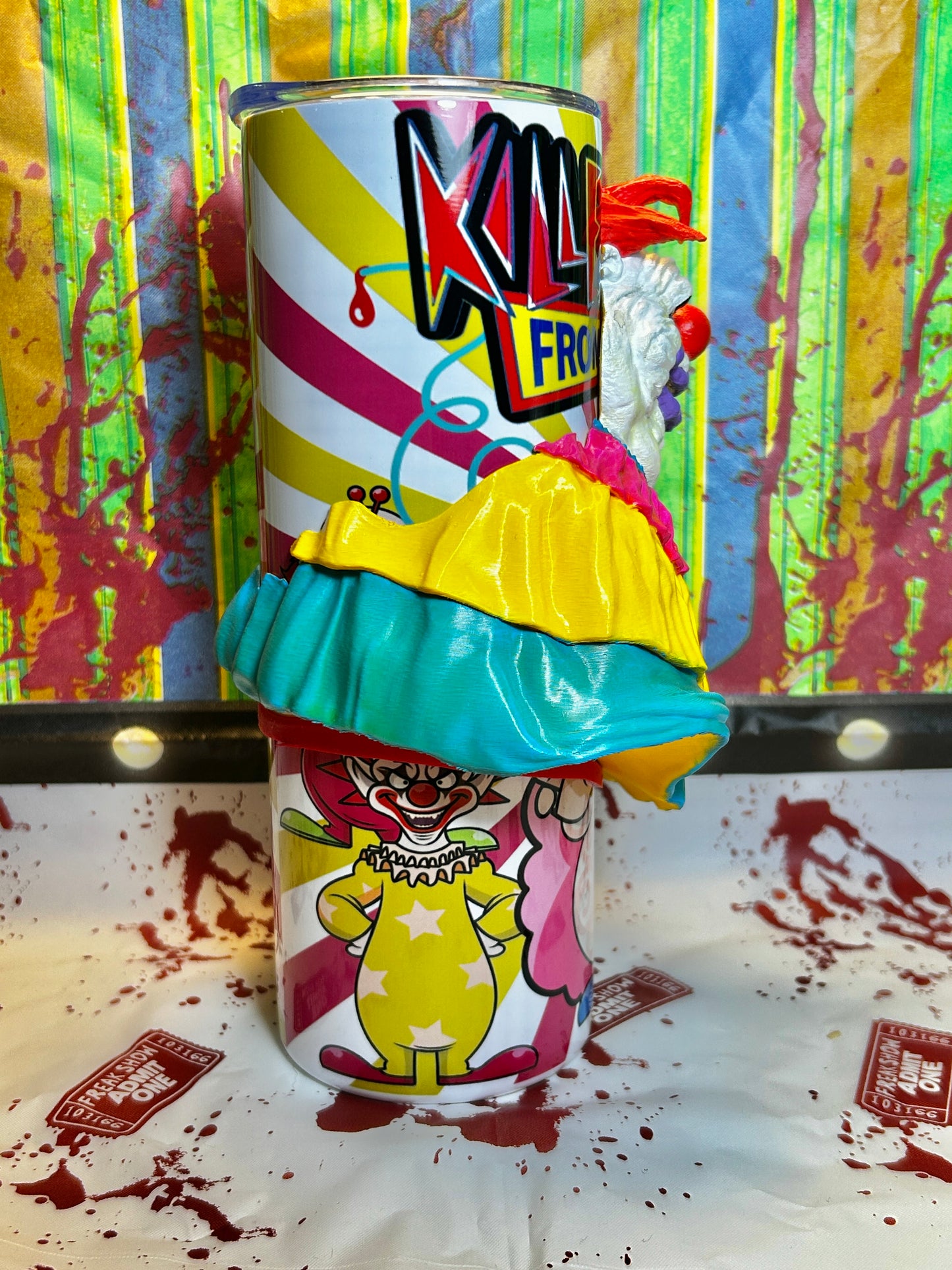 Killer Clowns Tumbler With REMOVABLE 3D Tumbler Sleeve Head