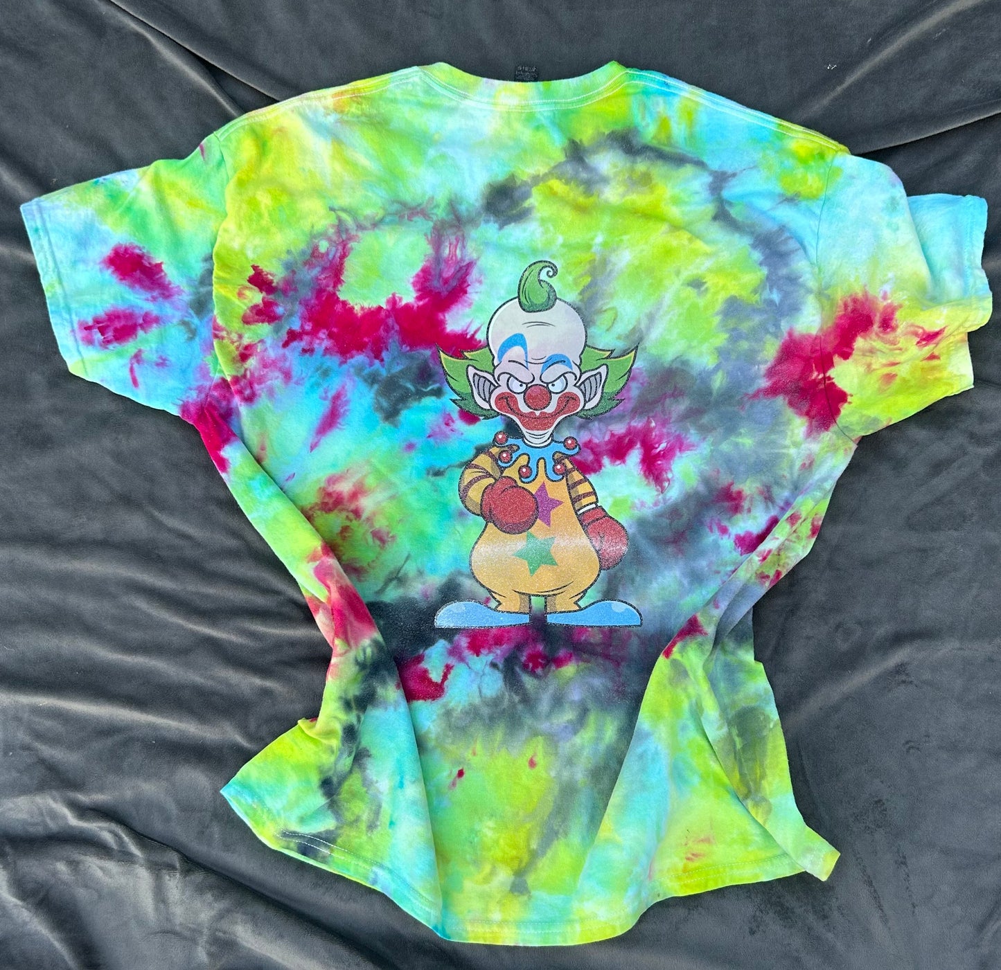 Killer Klowns Tie-Dye – Outer Space Mayhem T-Shirt Or Crewneck Sweater