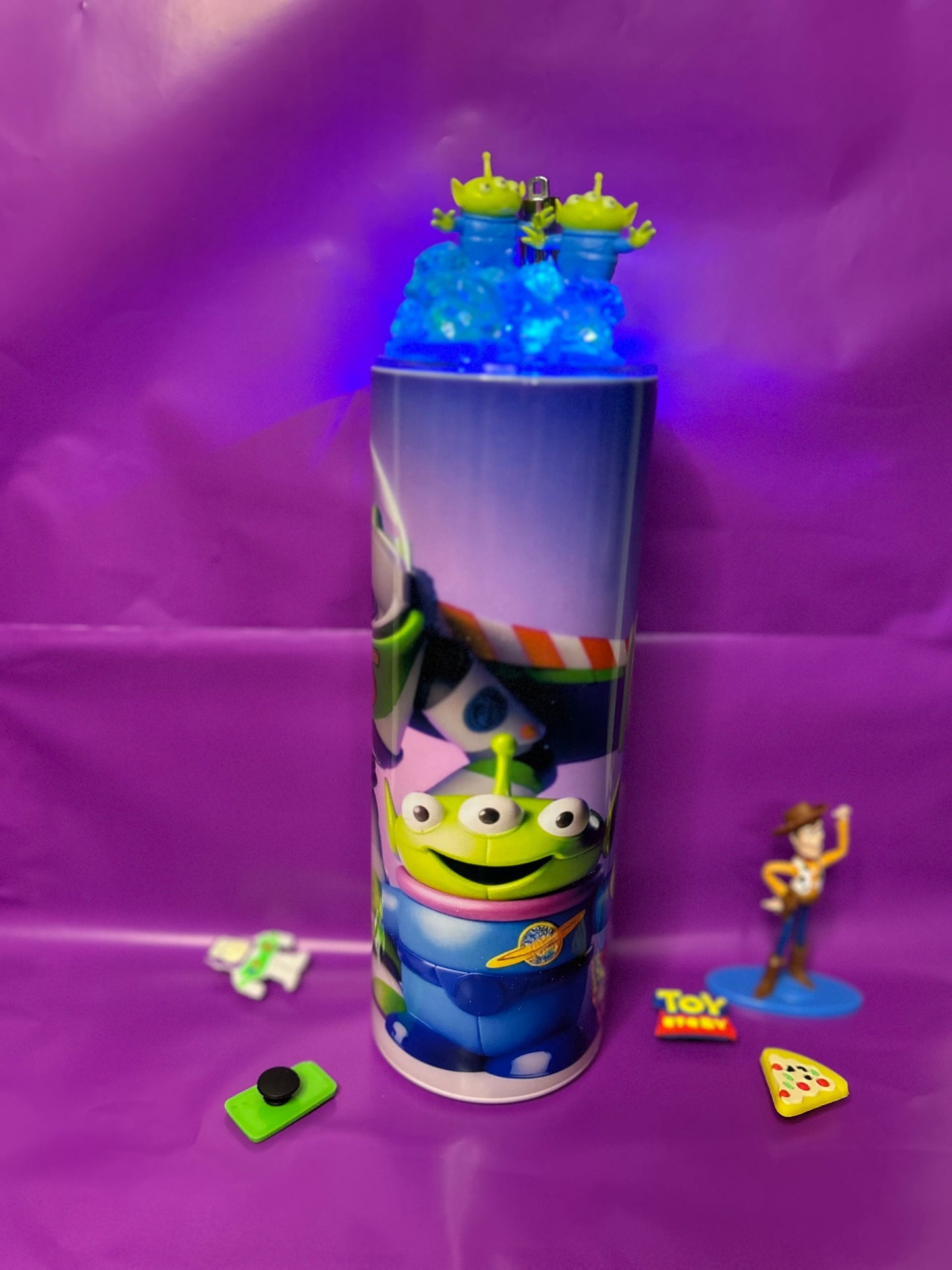 Buzz & Little Green Men ( Aliens )Tumbler With Matching Light Up Lid