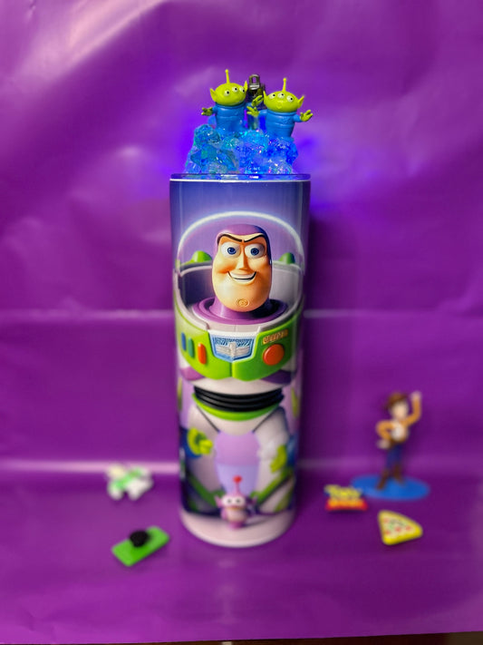Buzz & Little Green Men ( Aliens )Tumbler With Matching Light Up Lid