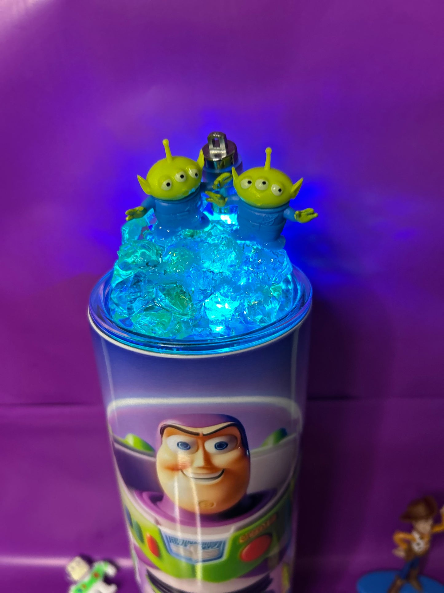 Buzz & Little Green Men ( Aliens )Tumbler With Matching Light Up Lid