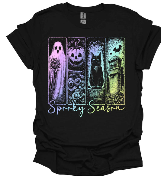 Spooky Season Neon Halloween T-Shirt Or Crewneck Sweater
