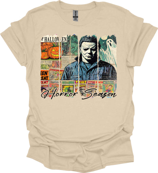 Michael Myers Horror Season T-Shirt Or Crewneck Multi-Color Options